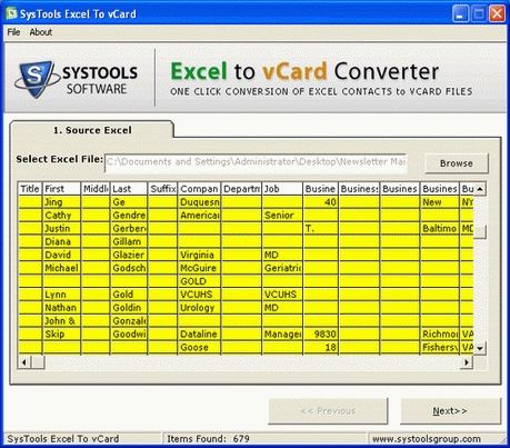 excel to vcard converter free